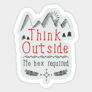 Think Outside No Box Required Sticker